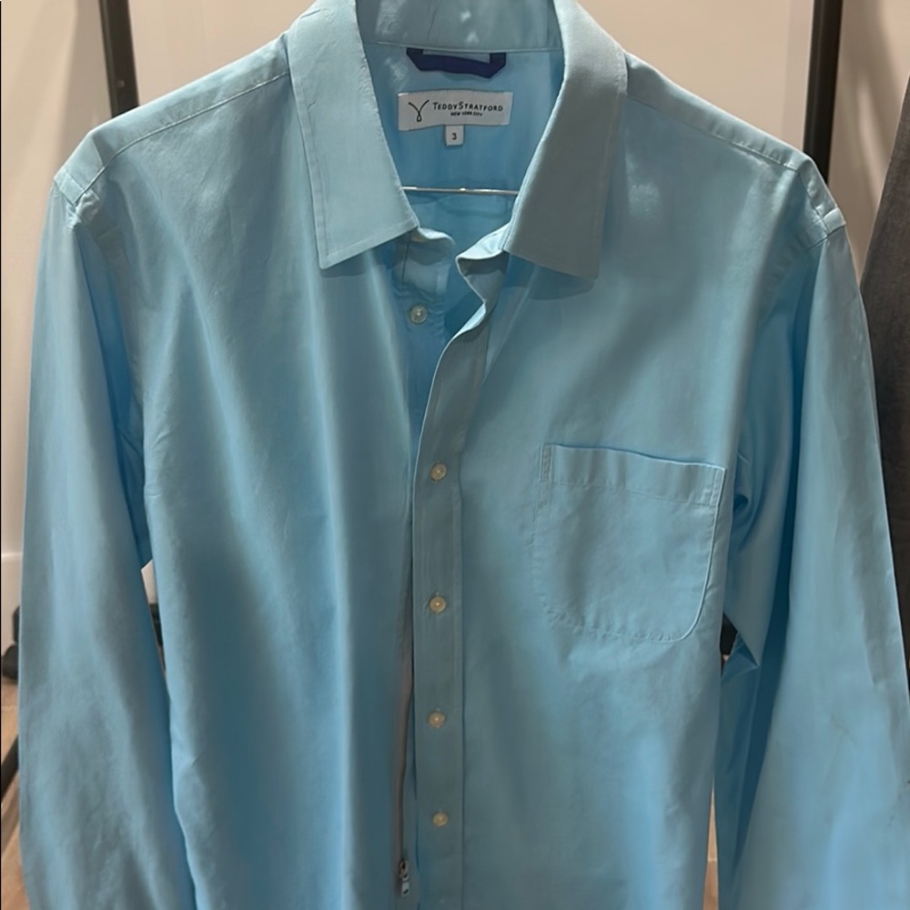 2 Teddy Stratford Size 3  zip down men’s shirts